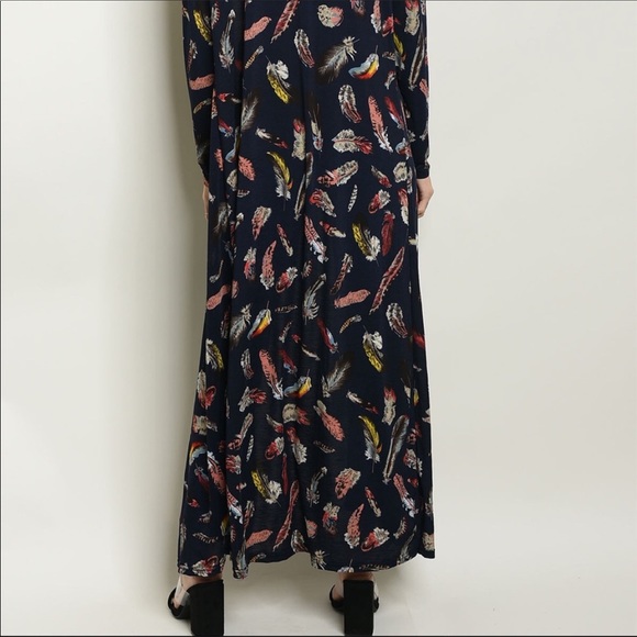 ✨BoHo Navy Feather Cardigan✨ - Picture 3 of 4